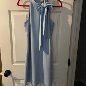 Light Blue sleeveless dress, tie at the neck